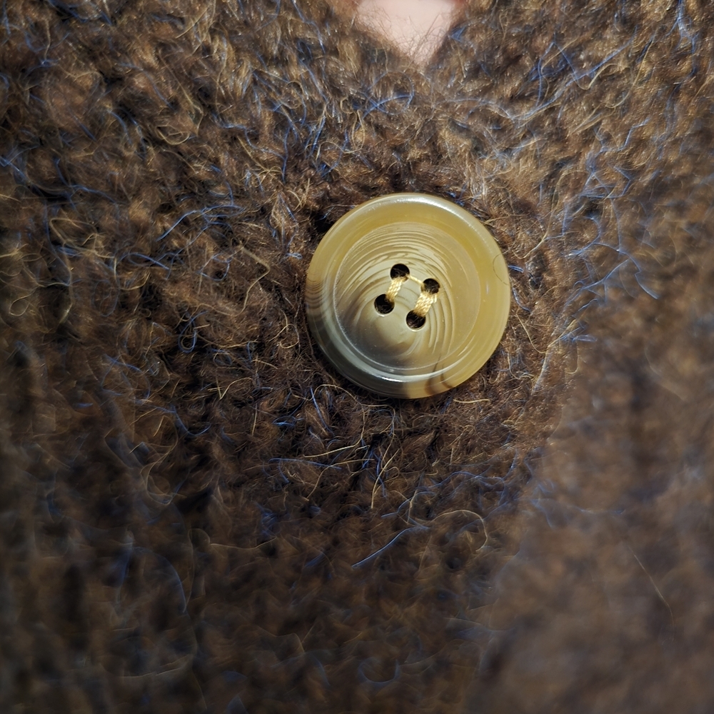 POL Oversized Longline Button Front Cardigan Brown Textured Knit NWOT - Picture 7 of 7